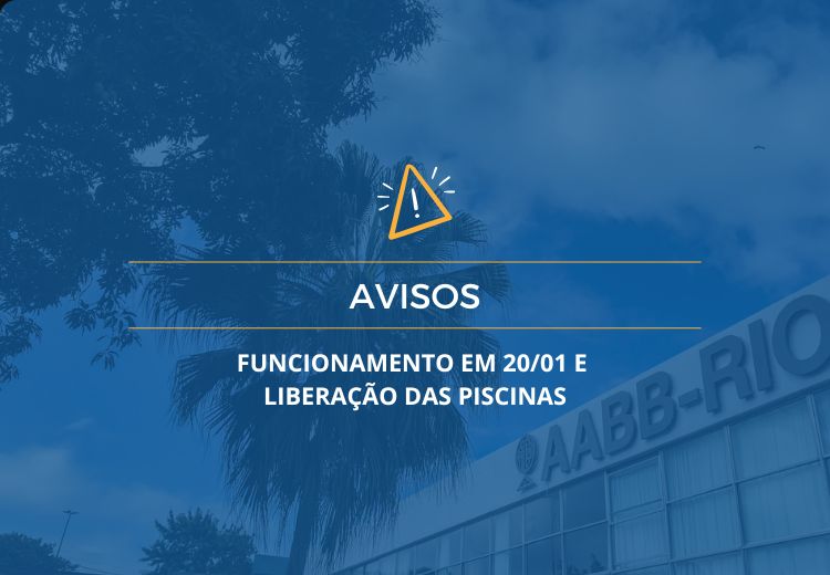 Avisos - Funcionamento em 20/01 e lib...