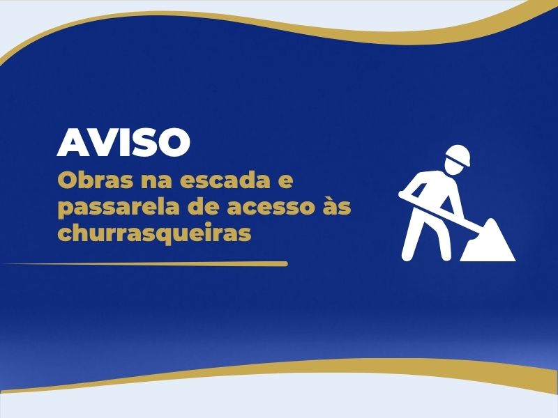 Obras na escada e passarela de acesso...