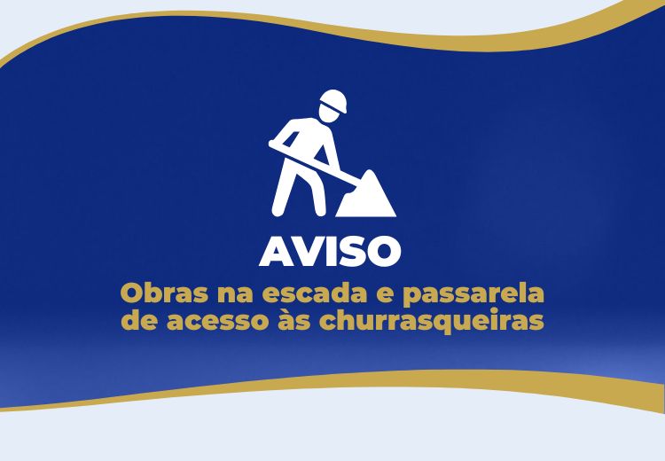 Obras na escada e passarela de acesso...