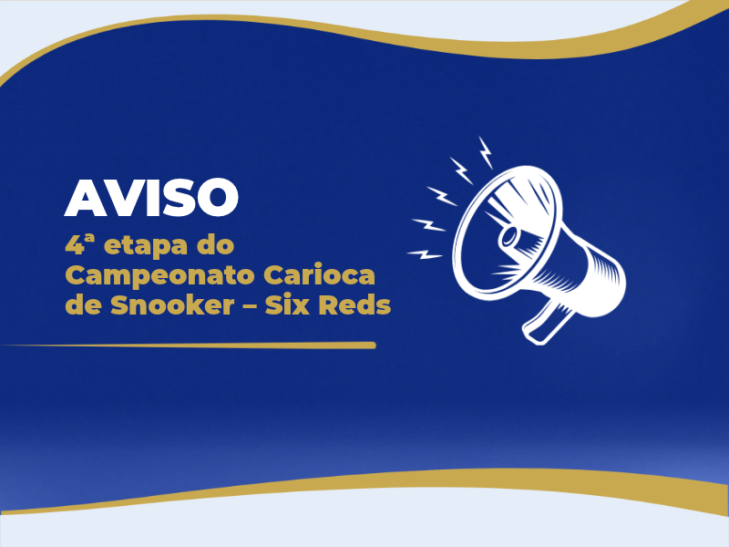 Aviso: 4ª etapa do Campeonato Carioca...