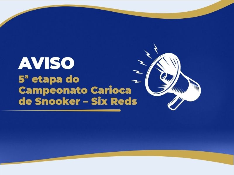 Aviso: 5ª etapa do Campeonato Carioca...